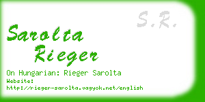 sarolta rieger business card